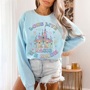 Disney Parks Castle Pastel Rainbow Magic We Made Sweatshirt